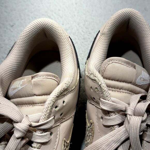 Nike Dunk Low SE Shoes Women 11.5 Primal Pink Cheetah Snakeskin‎ Swoosh Sneaker - Picture 10 of 13